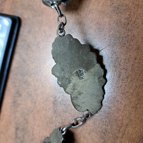 SOLD! Beautiful Harry B Yazzie Vintage Sterling Turquoise Slave Cuff - Picture 3 of 6